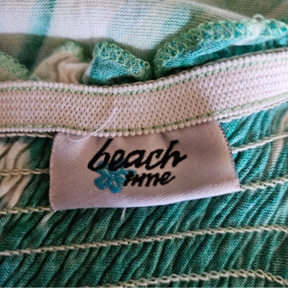 Beach Time Tropical Green Leaf Print Women's Medium Skirt - Picture 3 of 7